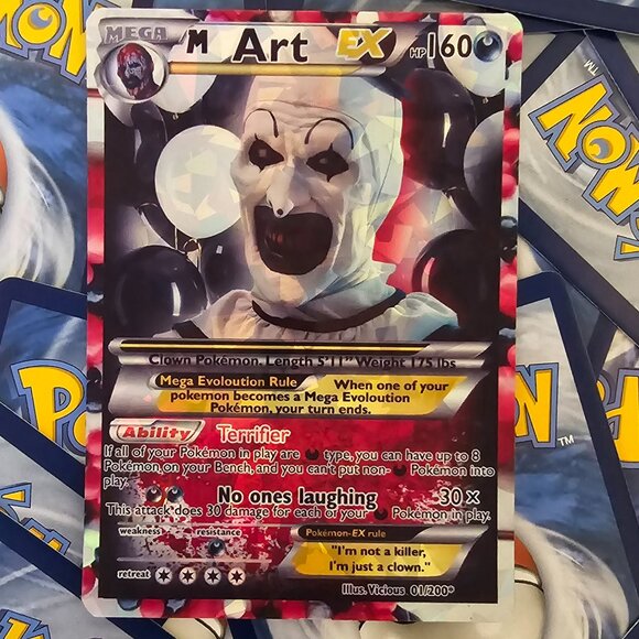 Art The Clown Pokemon Card - The Terrifier - Picture 1 of 8